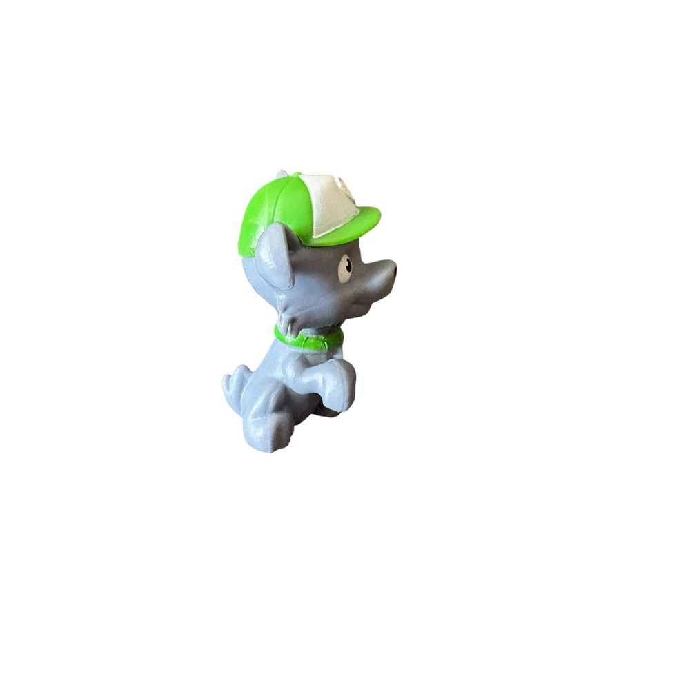 PAW Patrol Rocky Mini Figure 2" Gray Green Recycling Pup Toy Figurine - Picture 2 of 5